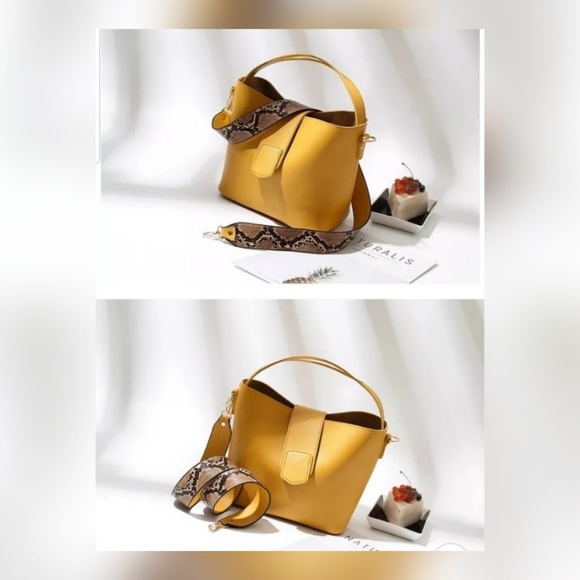 VENICE 2pc/set Leather Shoulder Crossbody Purse - Picture 4 of 8